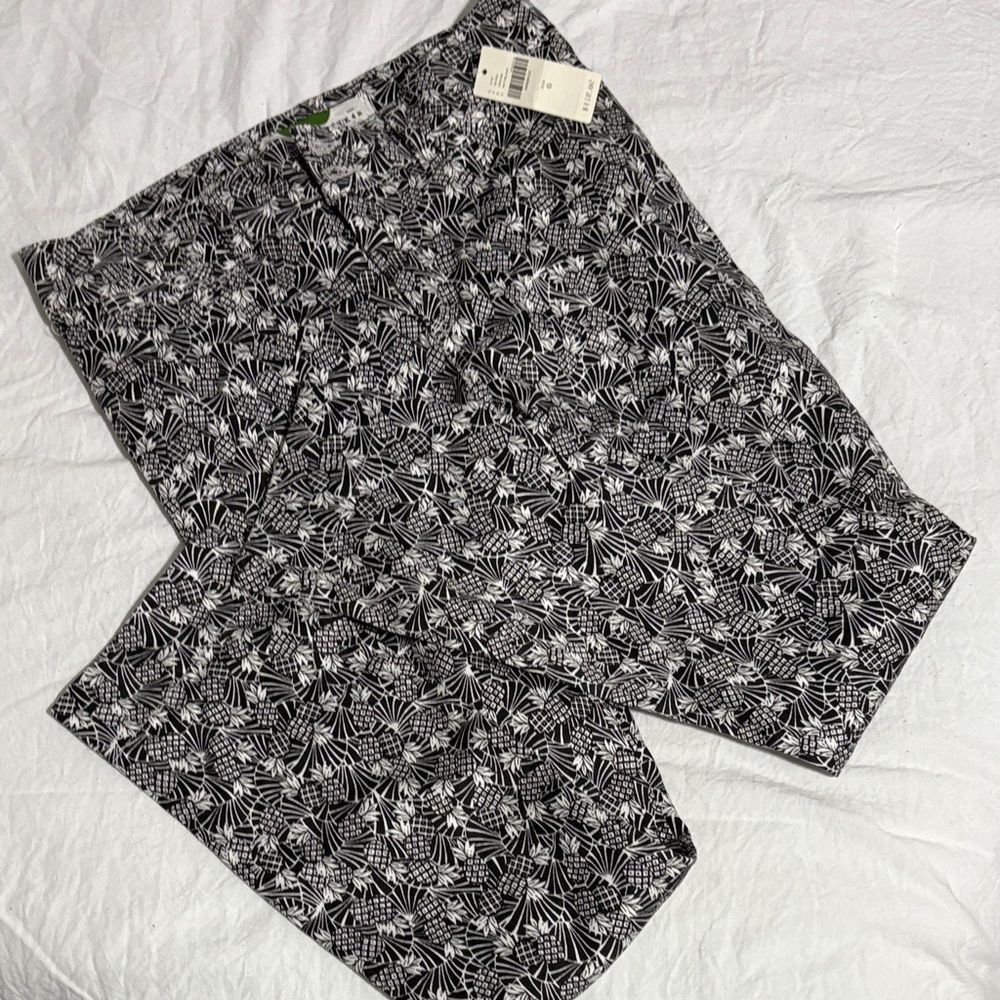 Anthropologie Black and White Patterned Pants